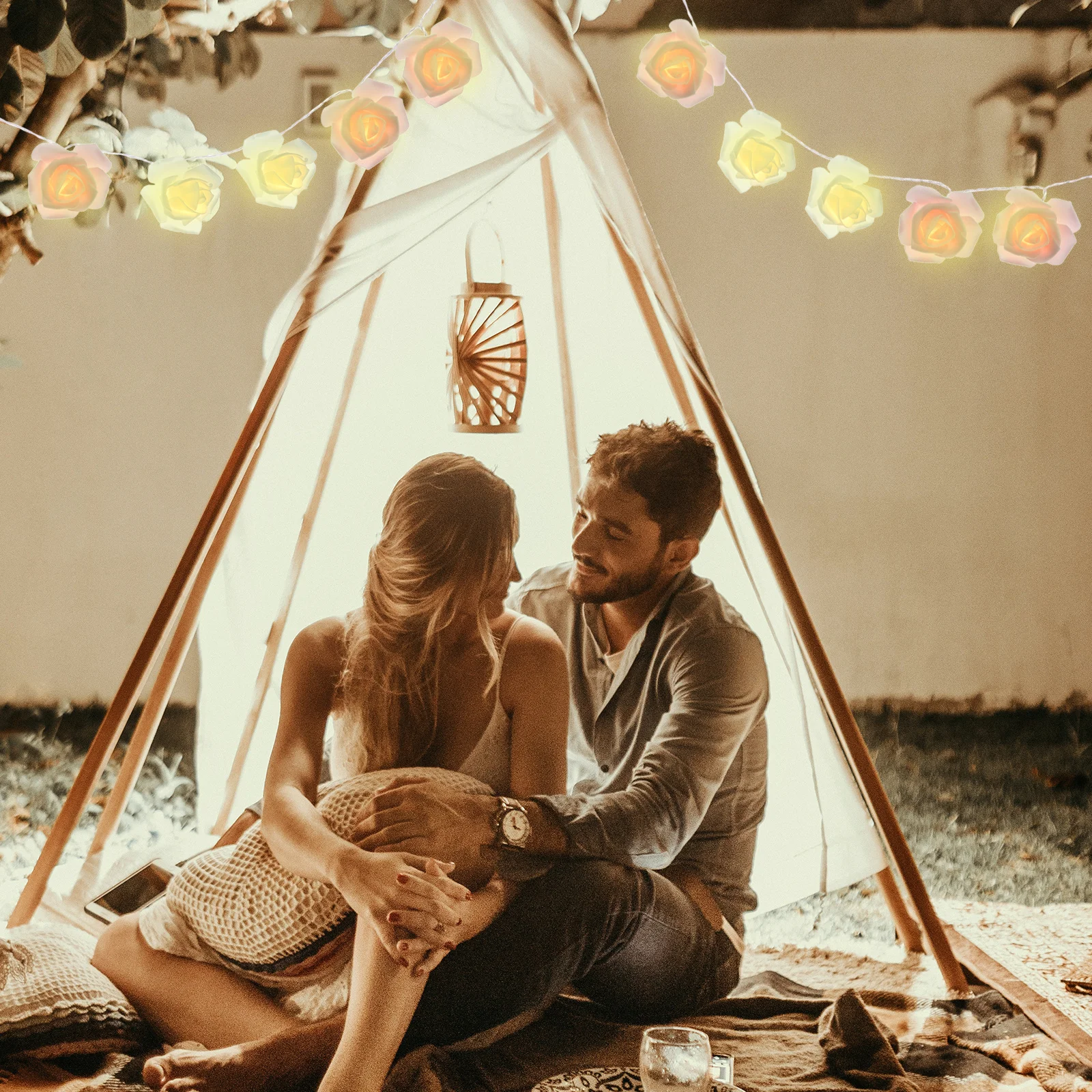 3m 20L USB LED أضواء الورد الإبداعية وحساسة لحفلات المهرجانات وأضواء ديكور المنزل زينة ضوء الورد