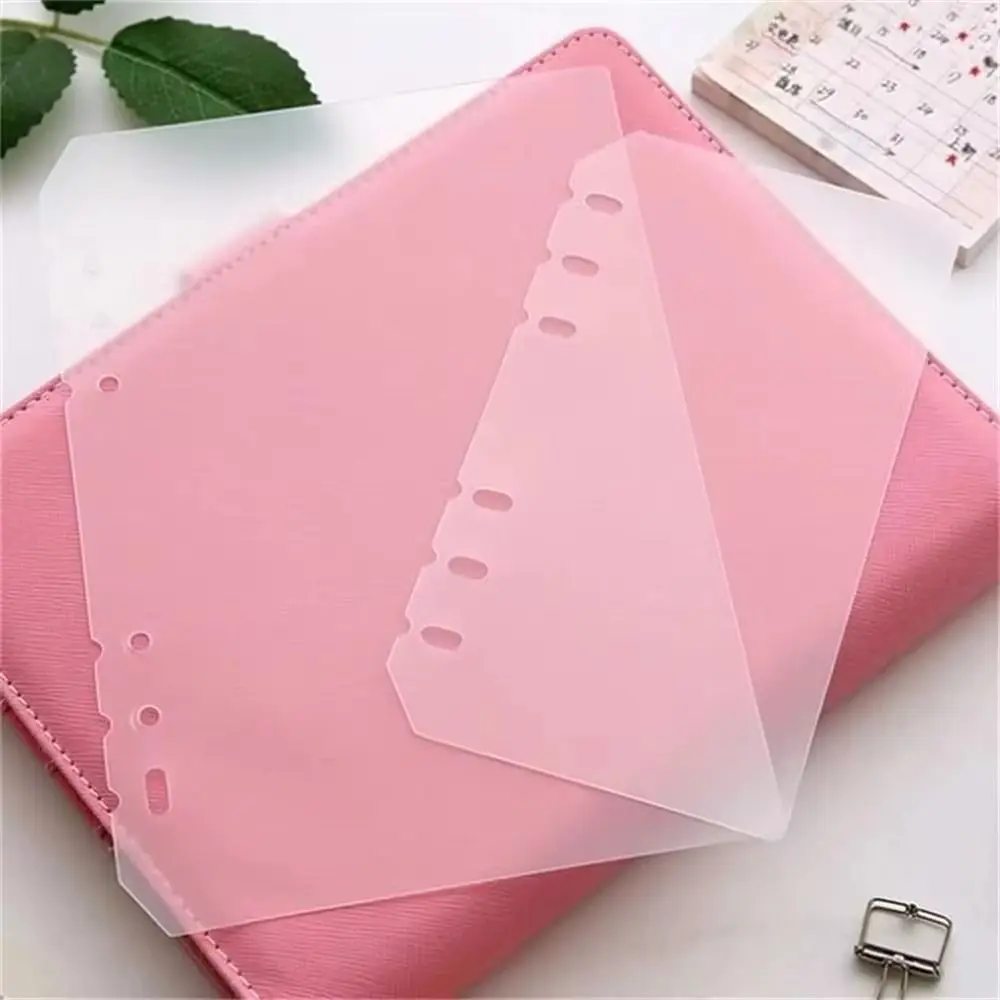 10Pcs A4 A5 A6 A7 Notebook Divider Stationery Accessories Transparent Inner Paper Separator Matte PP Binder Organizer Baffle