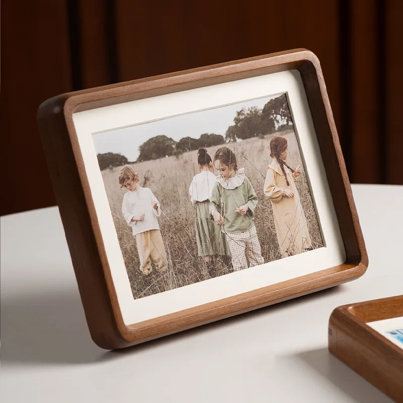 

Solid Black Walnut Photo Frame High-Quality Wooden Picture Frame for Home Decor and Tabletop Display