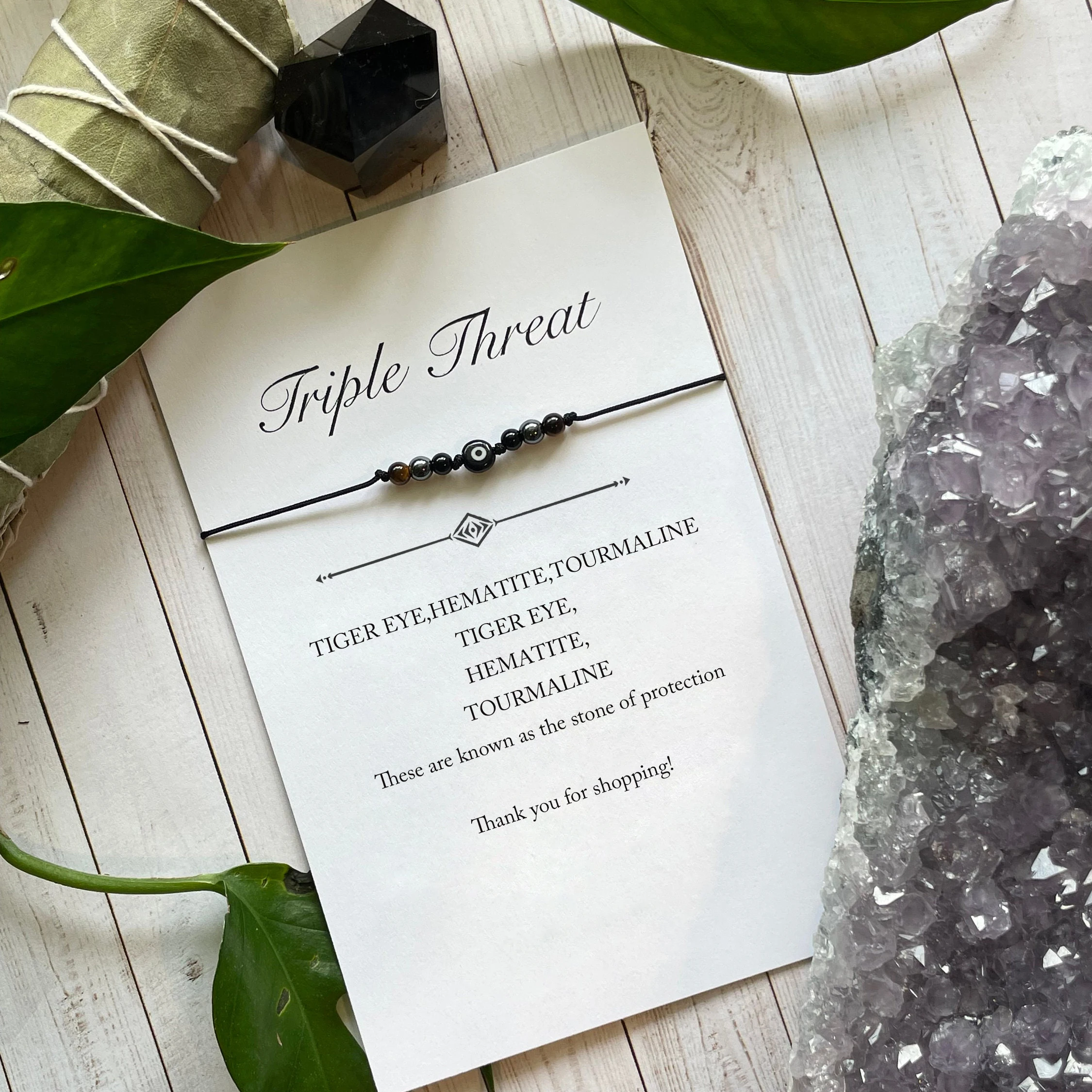 سوار قابل للتعديل للحماية من إمباث، سوار سلك مضفر ثلاثي الحماية، للرجال والنساء، قطعة واحدة