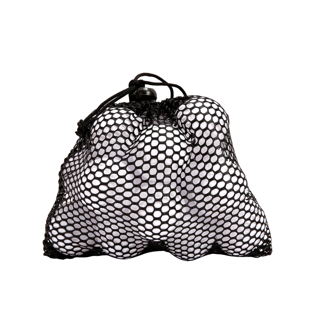 

3pcs Black Durable Mesh Nets Bags Pouch Tennis Ball Carrying Holder Storage Drawstring Closure Bag Not Included Balls(Large Size