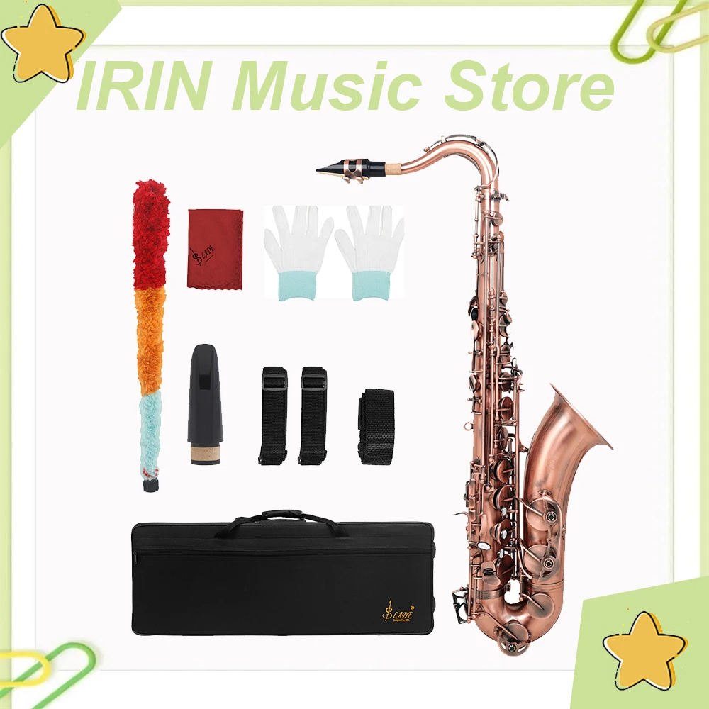 

SLADE тенор-саксофон Bb красная латунь с гравировкой белый корпус саксофон профессиональный тенор-саксофон деревянный духовой инструментальный набор ленточная сумка