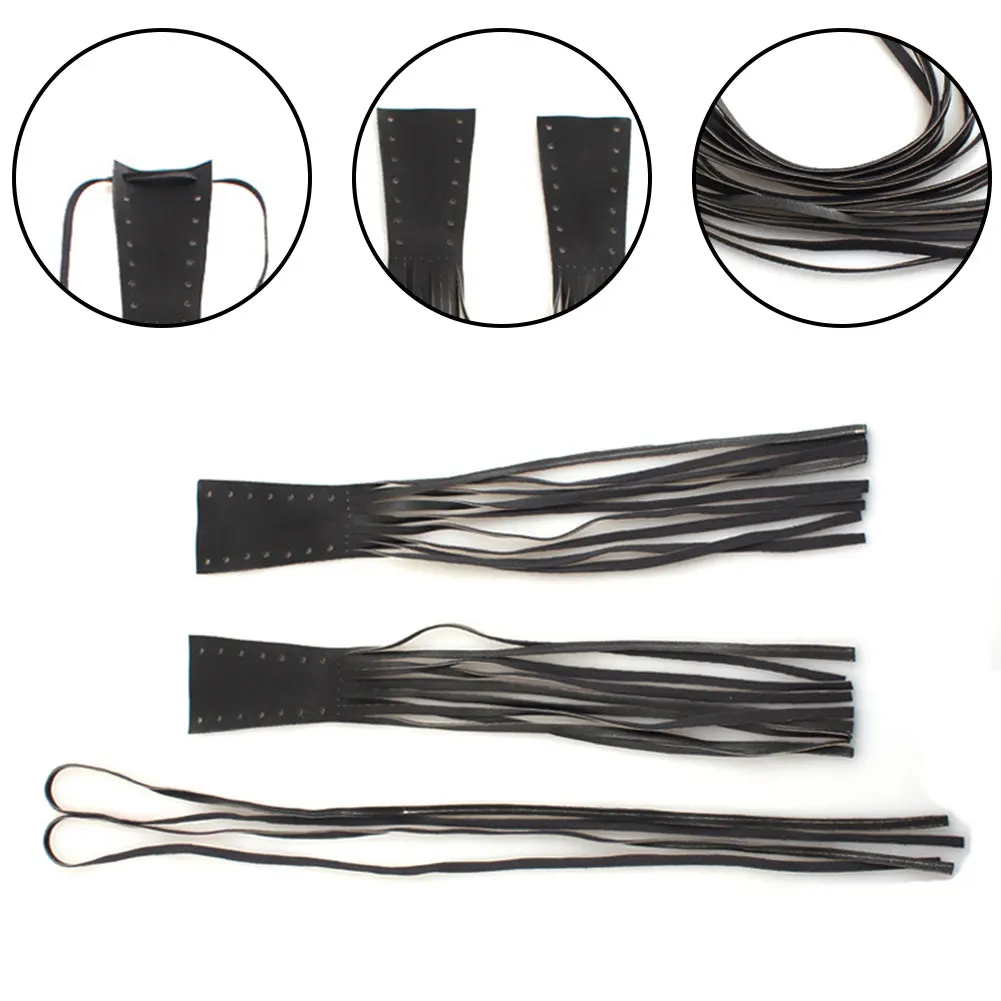 Motorcycle Brake Lever Tassel Cover Kit Featuring PU Leather Build and Classic Fringe Design for Ride-Ready Appearance