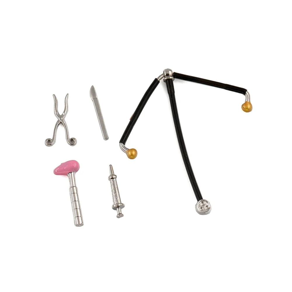 5Pcs 1/12 Dollhouse Miniature Accessories Mini Medical Equipment Simulation Doctor Tool Model for Doll House Decoration