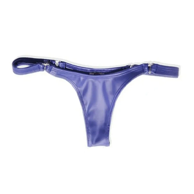 

Sexy Women Latex Low-Rise G-string Panties Hollow PVC Shiny Sexy G string Micro Thong Women T-Back Erotic Lingerie Stage Wear