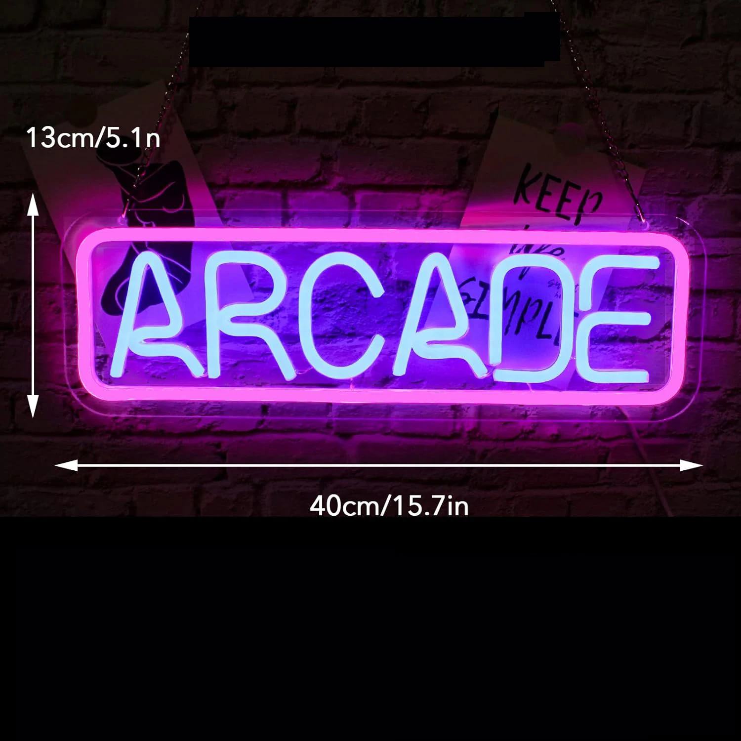 Letrero de neón Arcade, luz de neón, letreros LED, letras iluminadas para sala de juegos, hogar, Bar, Club, dormitorio, Pub, decoración de pared, regalo de cumpleaños, rosa