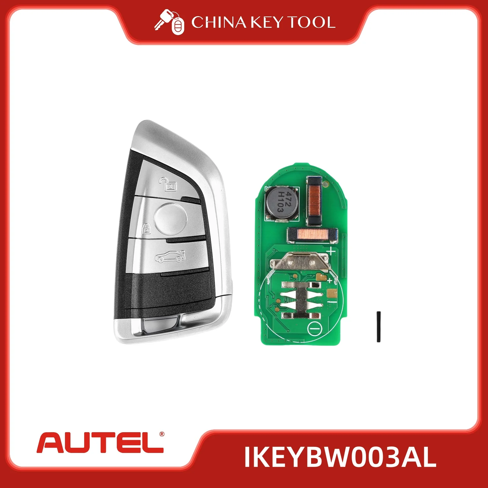 1 unids autel ikeybw003al bw003al universal inteligente remoto clave 3 botones para BMW para autel inteligente clave para km100 im508 im608 km100e