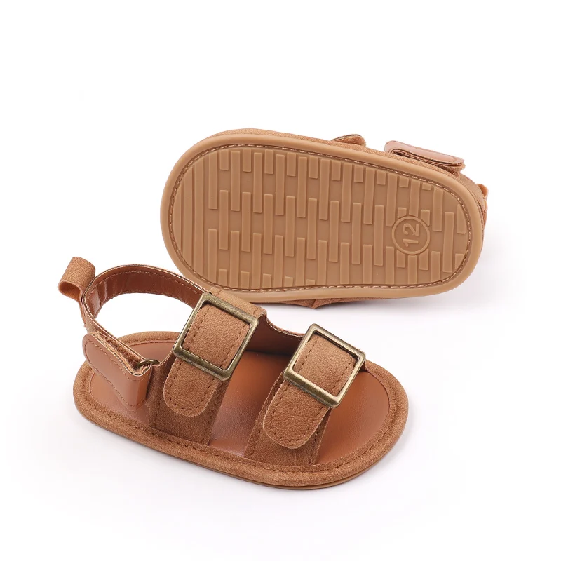 Baby Shoes Summer Sandal Cool Style High Quality PU and TPR Anti-slip Sole Todder Walking Shoe 0-9-18 Month 2024 Fashion BHX3205