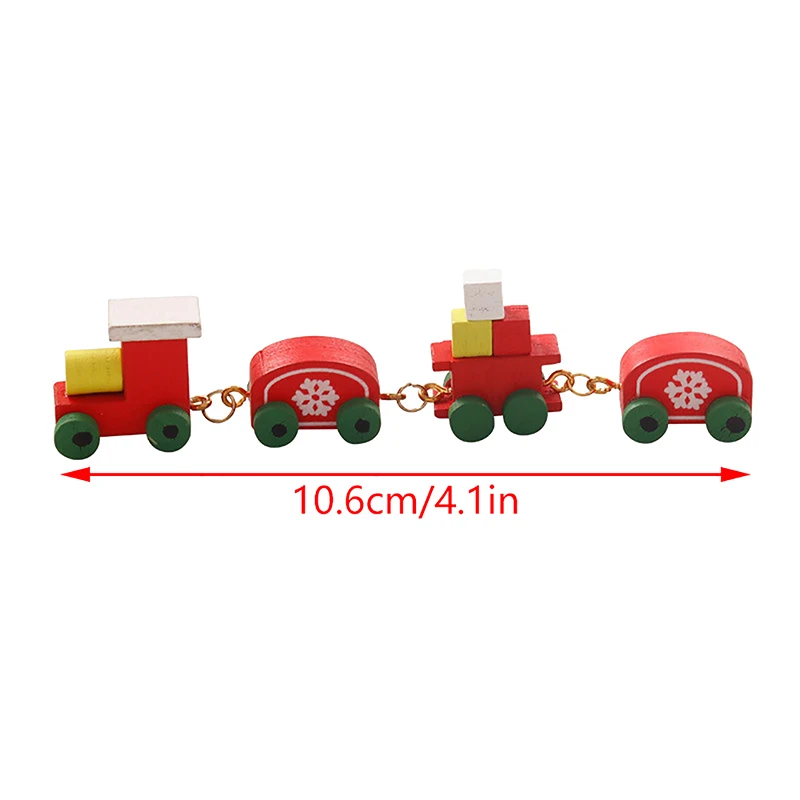 1:12 Dollhouse Miniature Train Christmas Snowflake Small Train Model For Doll House Decor Accessories Kids Pretend Play Toys