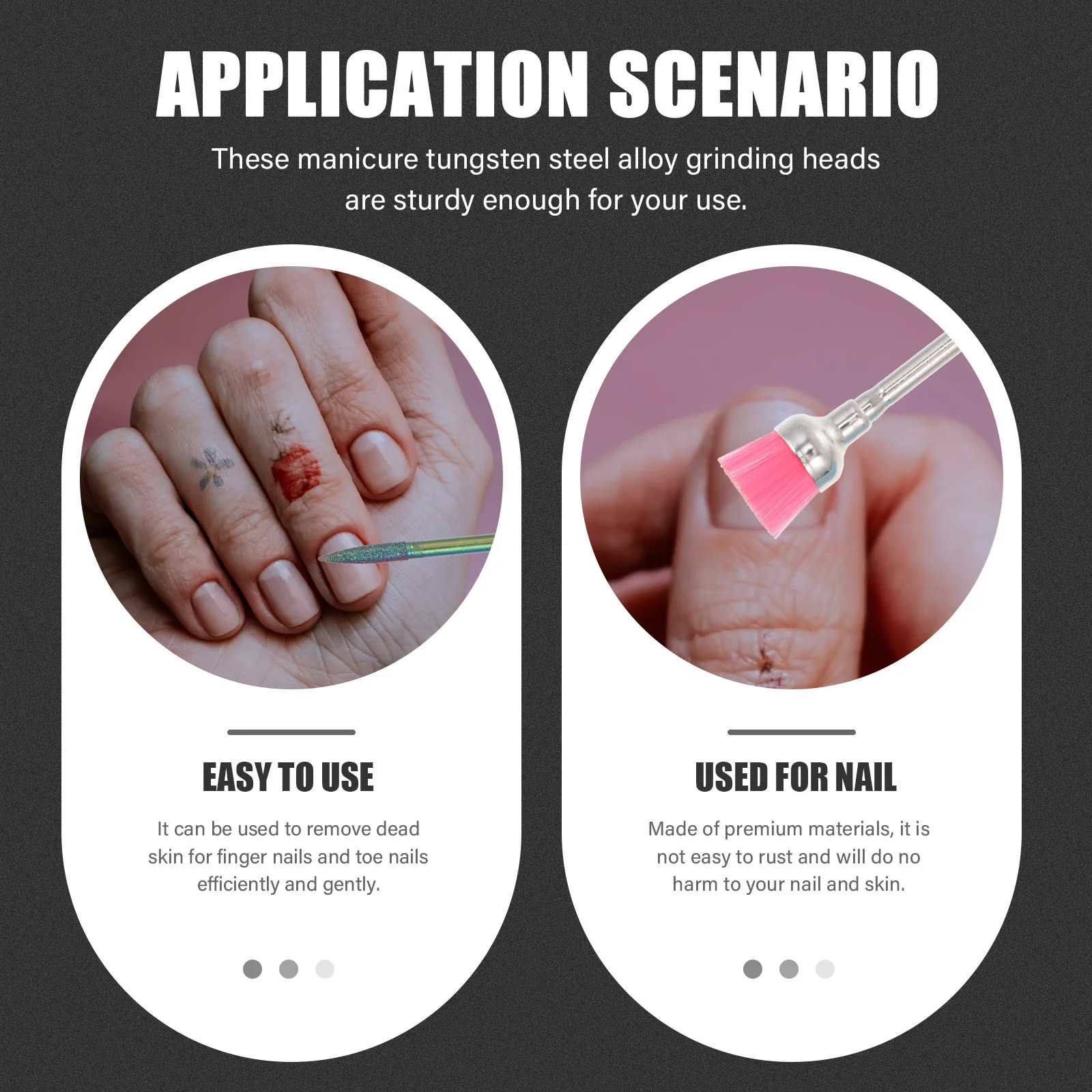 

Набор из 10 высококачественных насадок для шлифовки ногтей из вольфрамовой стали для маникюра, педикюра, полировки натуральных и искусственных ногтей, ухода за кутикулой