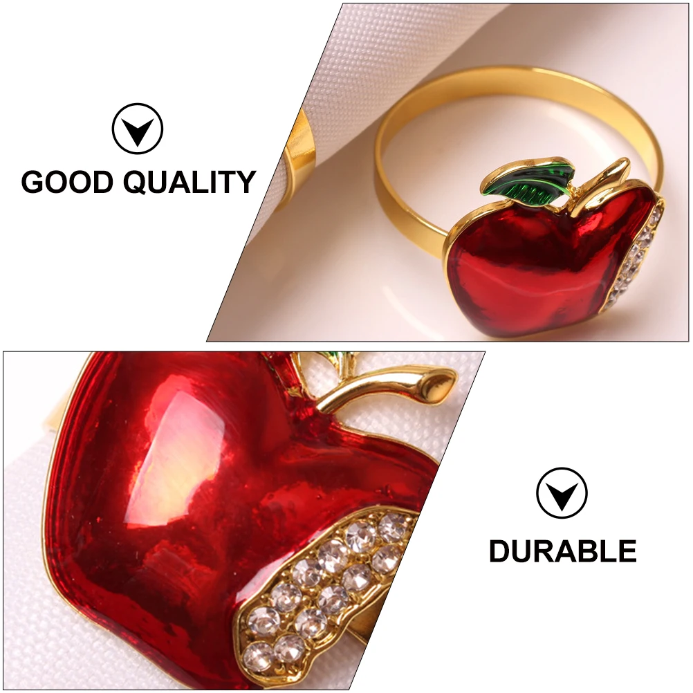 

6pcs Creative Rings Shaped Napkin Holders Banquet Decoration Exquisite Banquet Napkin Holder Tableware Accessories