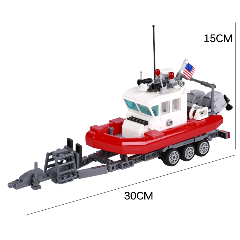 MOC City Figures Car Shovel Snowplow Speedboat Building Blocks Village Farm Forklift Tractor Tricycle Model Bricks Kids Toy Gift