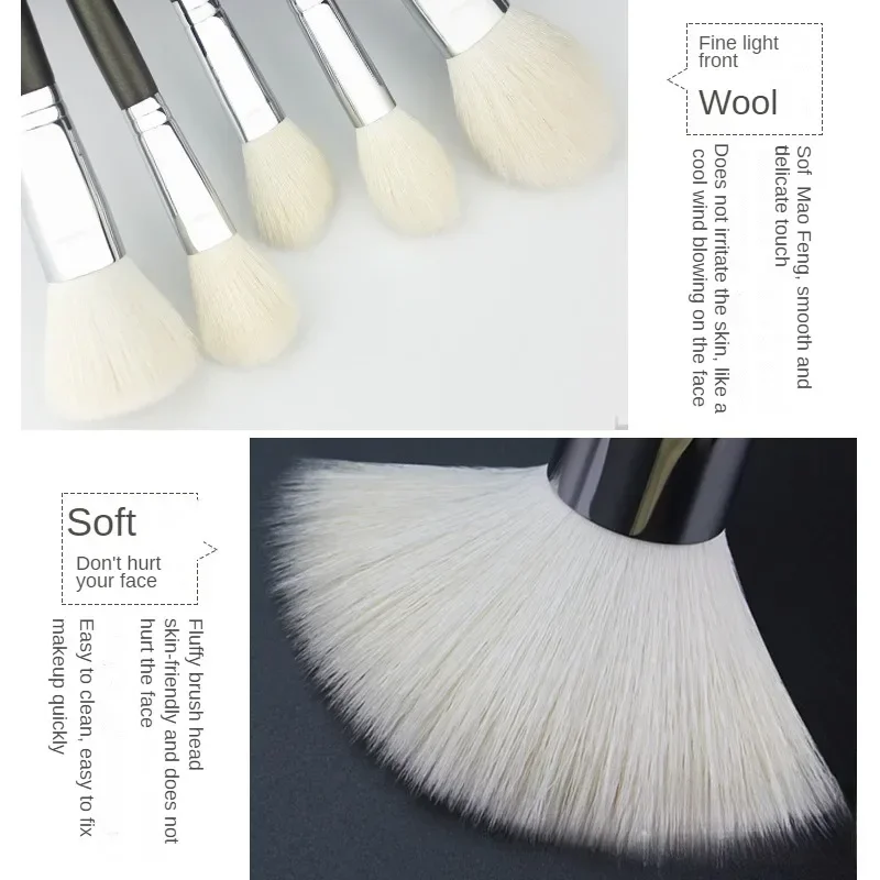 Small Crease Brush Fluffy Goat Hair Precise Tapered Crease Makeup Tool Mini Pointed Eyeshadow Blending Makeup Brush Tools