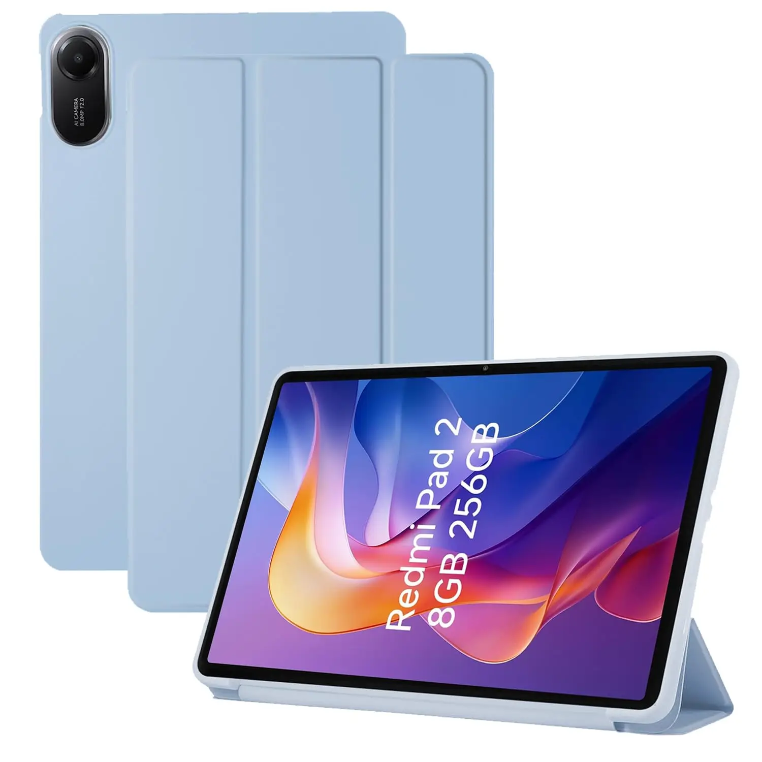 Case for Xiaomi Redmi Pad 2 11-inch 2025 Tri-Folding Stand Magnetic Adsorption Shell and Premium Leather ，Scratch Resistant
