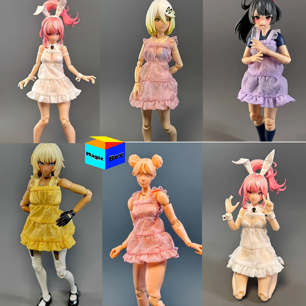 1/12 مقياس الإناث الدانتيل كعكة حزام فستان فوقي Ob11 Azone Figma آلهة جهاز Shf الأرنب فتاة الملابس ل 6in عمل أرقام نموذج