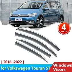 4x Deflectors for Volkswagen Touran VW 5T 2016~2022 Accessories Car Windowa Visors Rain Eyebrow Guards Protector Cover 2020 2018