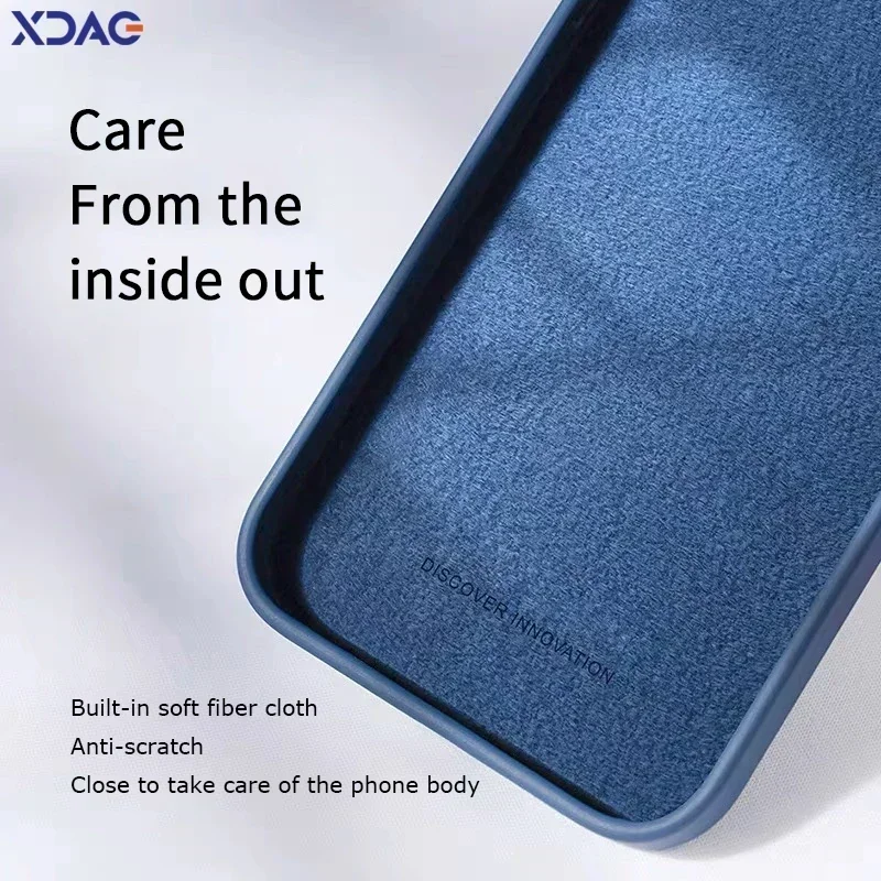 Funda de silicona líquida para Xiaomi 14, carcasa cuadrada Original de Ojos de Ángel, Ultra 5G, 360