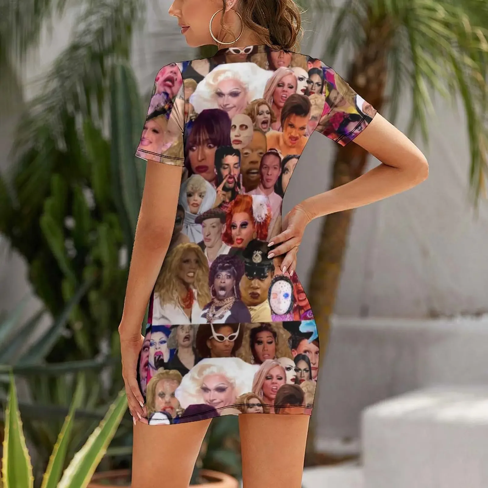 Emblématique Drag Queens collage robe à manches courtes robe de bal 2025 robes femmes été 2025 robes de gala jupe d'été pour femmes robe