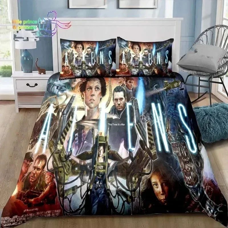 

Space Monster Alien Bedding Set Single Twin Full Queen King Size Bed Set Adult Boys Bedroom 3D Print Movie Bedding Gift