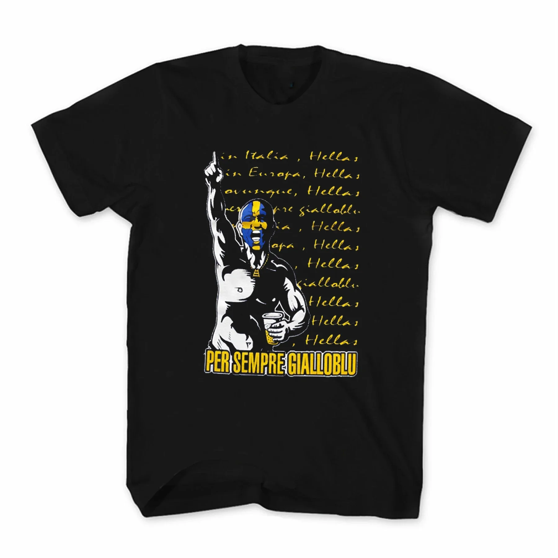 Verona, Always Yellow Blue T-Shirt. Summer Cotton O-Neck Short Sleeve Men's T Shirt New S-3XL