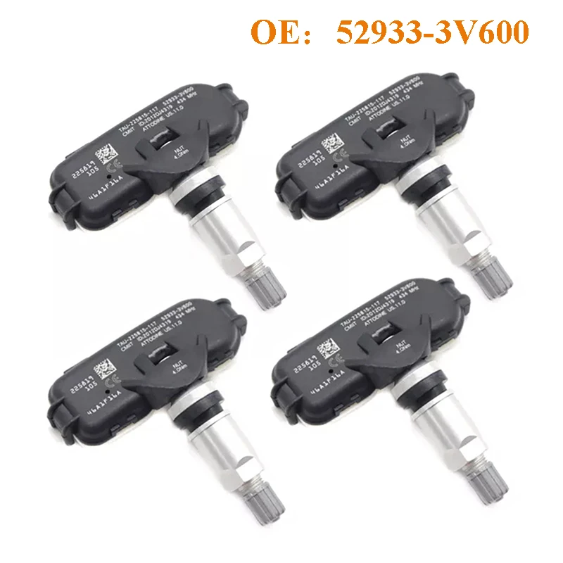 

4PCS 52933-3V600 529333V600 433MHz TPMS Tire Pressure Sensor For Hyundai Grandeur [HG] I40 [VF] Kia Rio [UB] 2011-2021 Car Parts