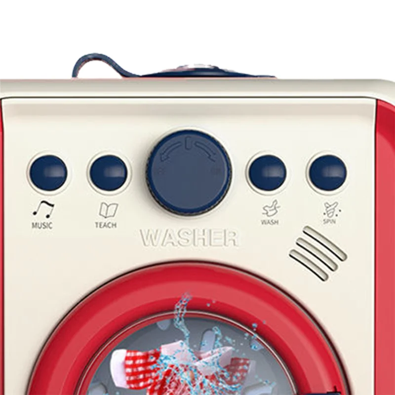 ODIES-Lavatrice per bambini Mini Simulazione Mobili Lavaggio girevole Può aggiungere musica sull'acqua con luci Regalo di compleanno