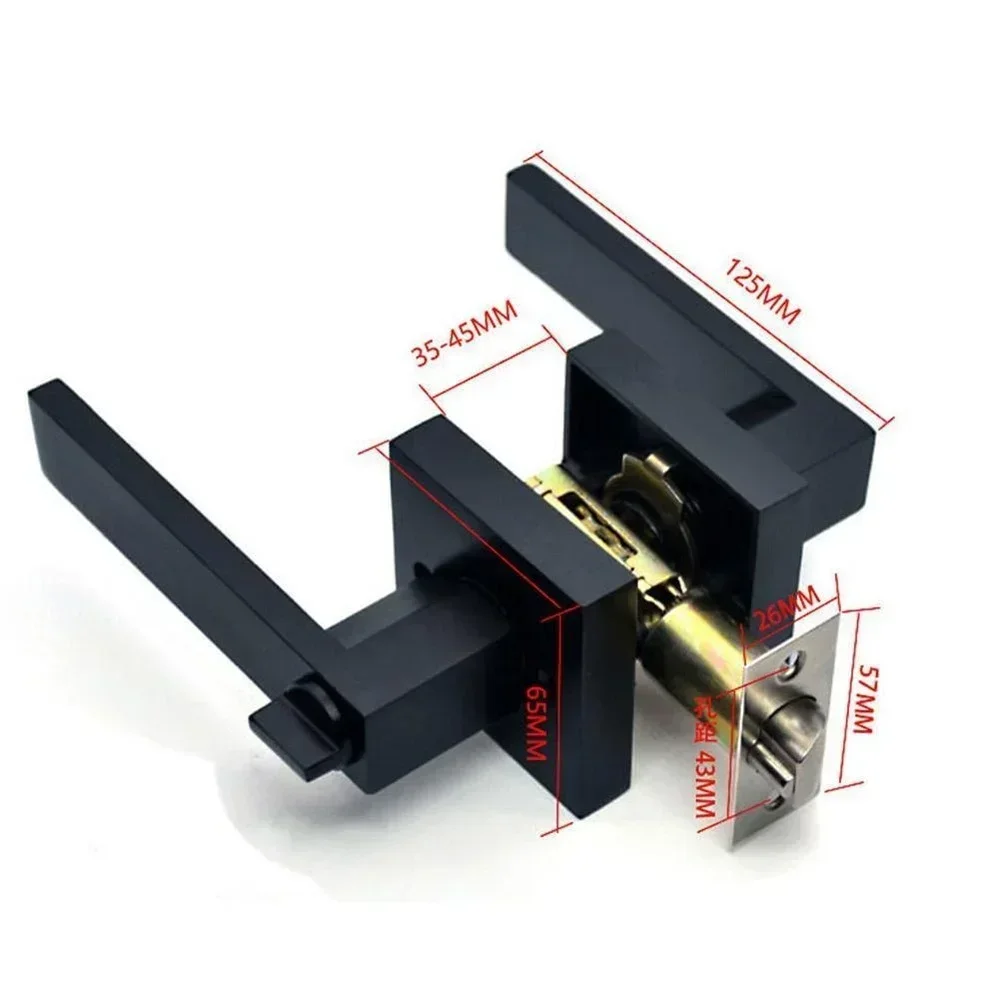 Interior Door Handle Lock with Core/pin Bedroom, Heavy-duty Door Lock Handle Kit, Safety Door Lock Accessory Padlock Lock
