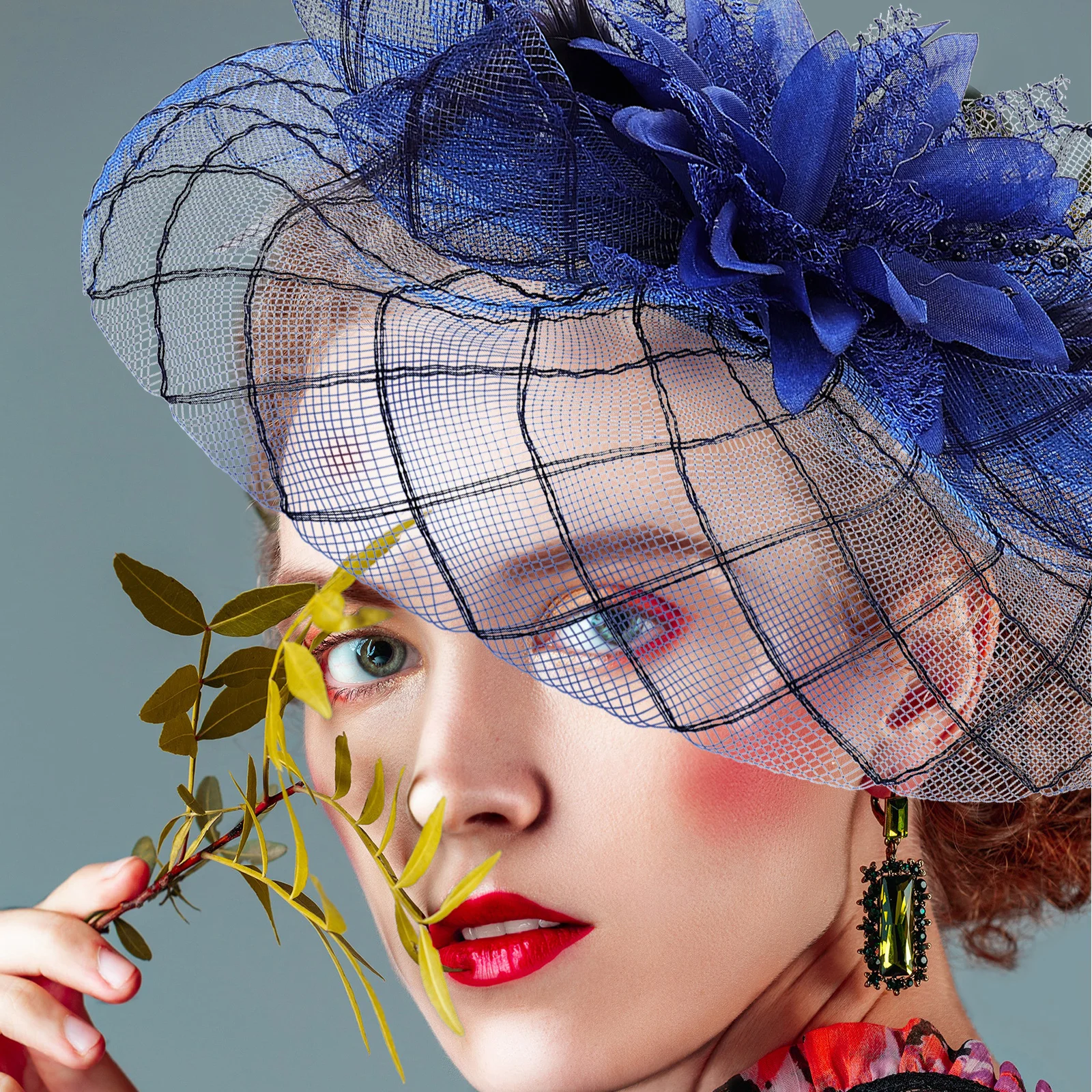 

Charming Polyester Mesh Hair Clip Fascinator Hat For Women Bridal Prom Party Mini Hat Hair Clamp Stylish Hair Accessory