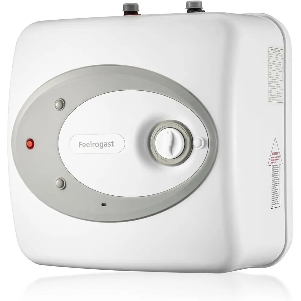 

Compact 8-Gallon Under-Sink Electric Water Heater for RVs, Campers, and Kitchens, 120V, 1500W, Wall or Floor Mountable