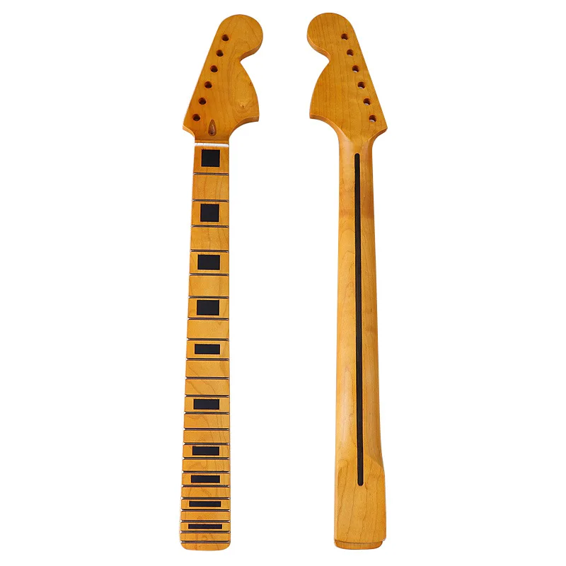 

ST big head yellow 6 string 22 fret matte square with peach tube DIY modified electric guitar guitar neck