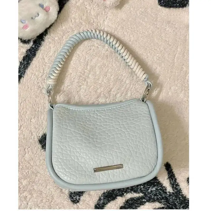 

Bloom Hot Girls Blue Square Hand Purse Women Haruku Aesthetic Handle Y2k Crossbody Bags Ladies Retro Messenger Bag 2025