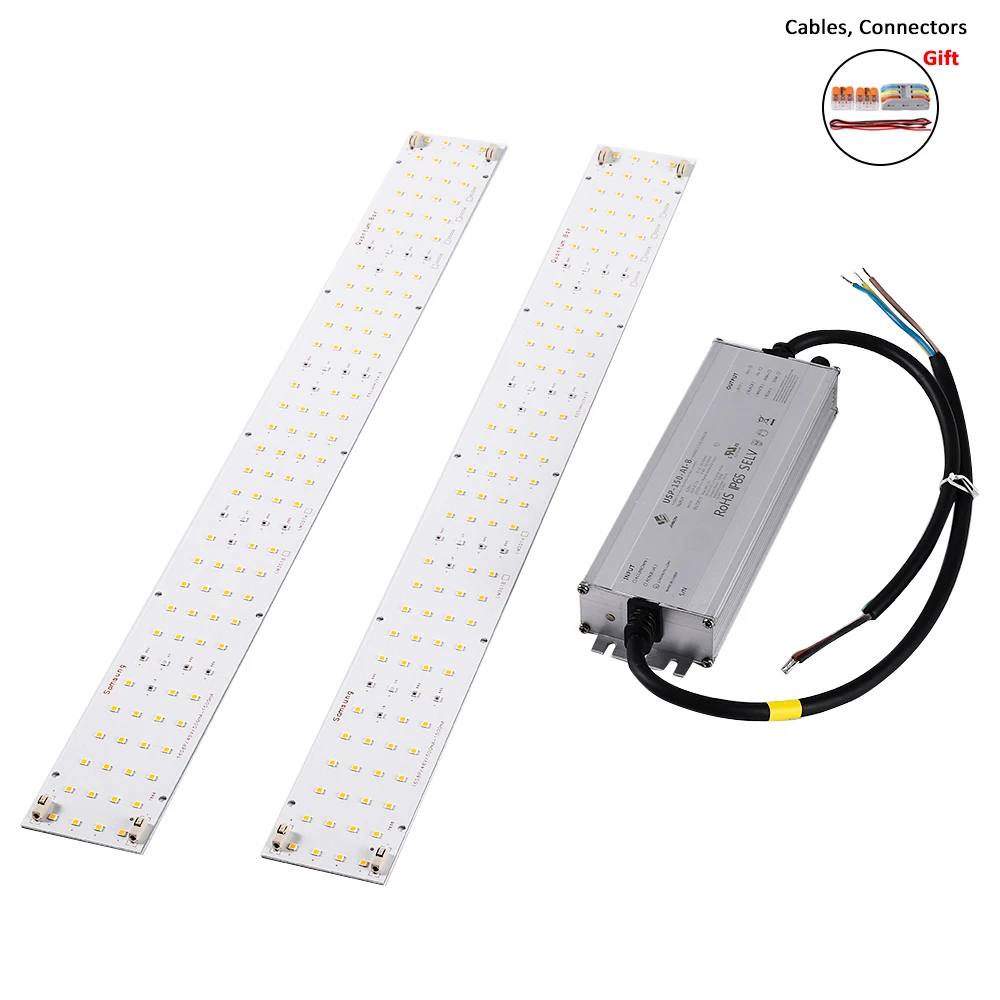 2 Pieces 60W Samsung LM301H Quantum led light Bars Board 510MM Dimmable Driver Juson 120w Power Supply