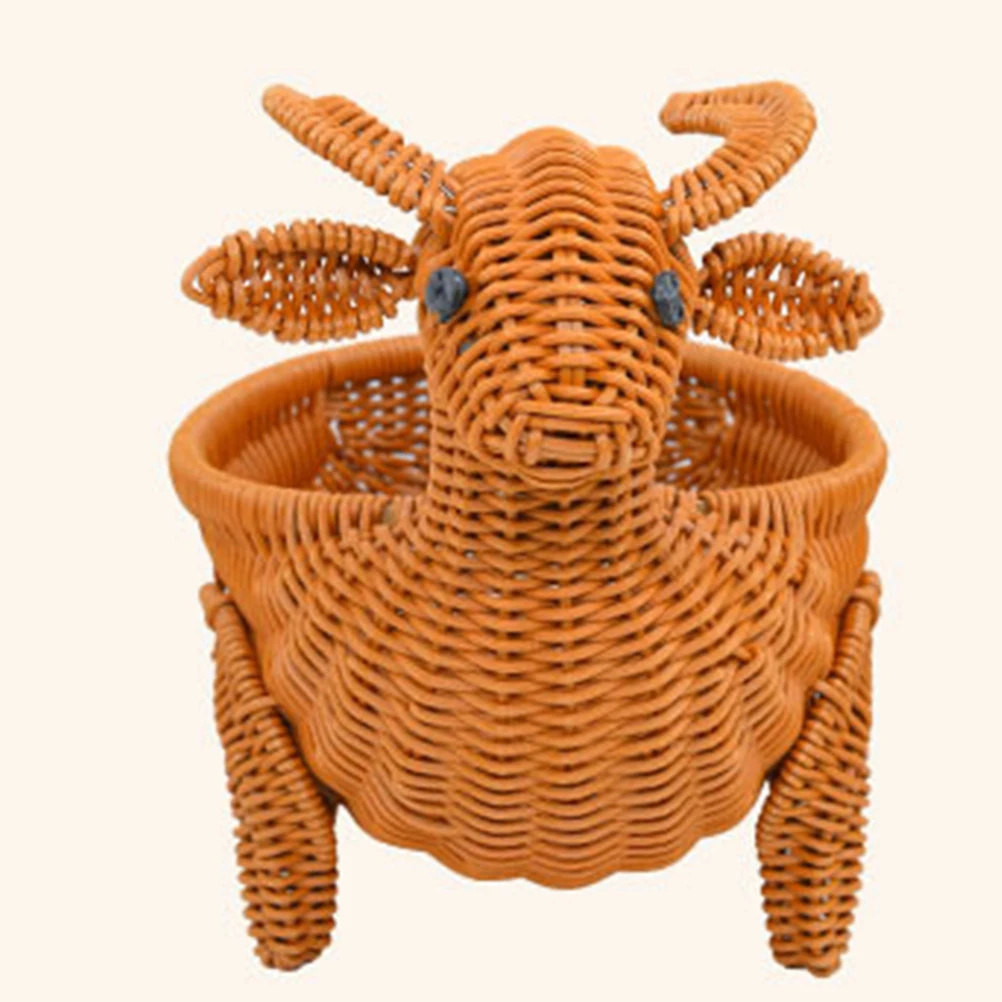 

Woven Storage Basket Fine Weaving Handmade Sundries Basket Household Fruit Egg Storage Container Handmade Woven Crafts