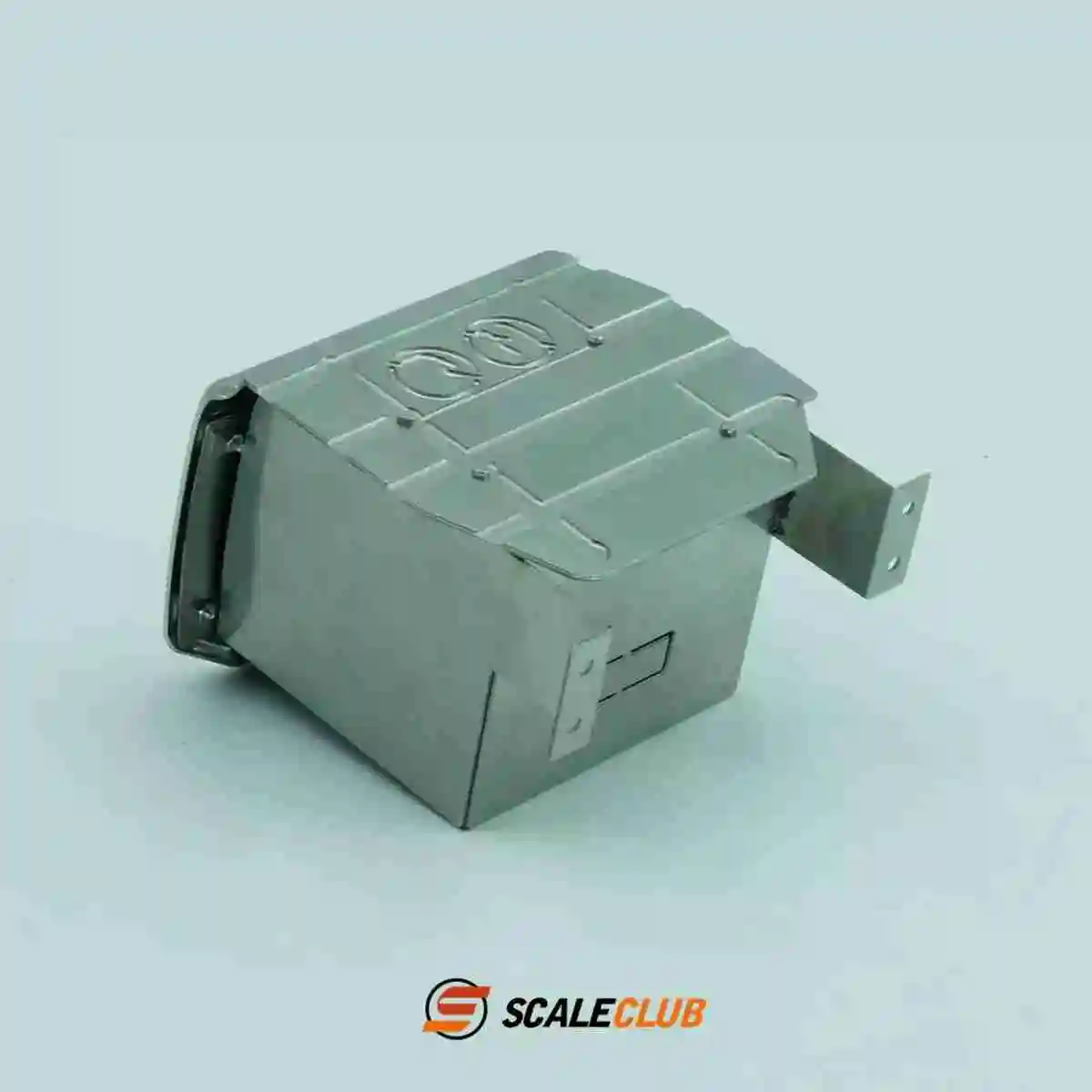 Scaleclub Simulation Metall Edelstahl Abgastank Auspuffbox Upgrade Teile für Tamiya LESU 1/14 RC Regal Truck Spielzeugmodell