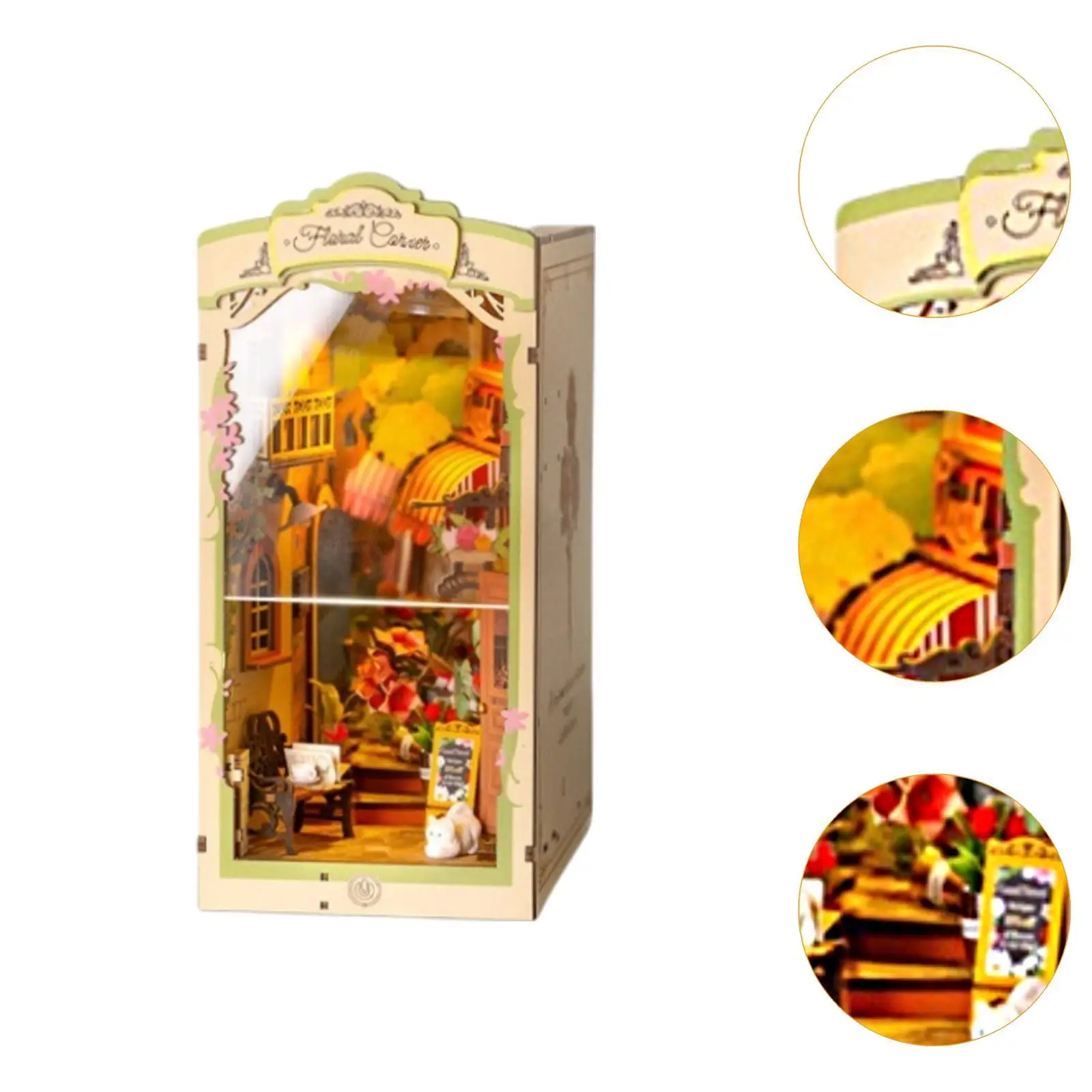 ثلاثية الأبعاد لغز الإبداع DIY نموذج صغير اليدوية منزل نموذج غرفة ديكور دمية الخشب Bookend DIY كيت للمراهقين الفتيات الفتيان هدية