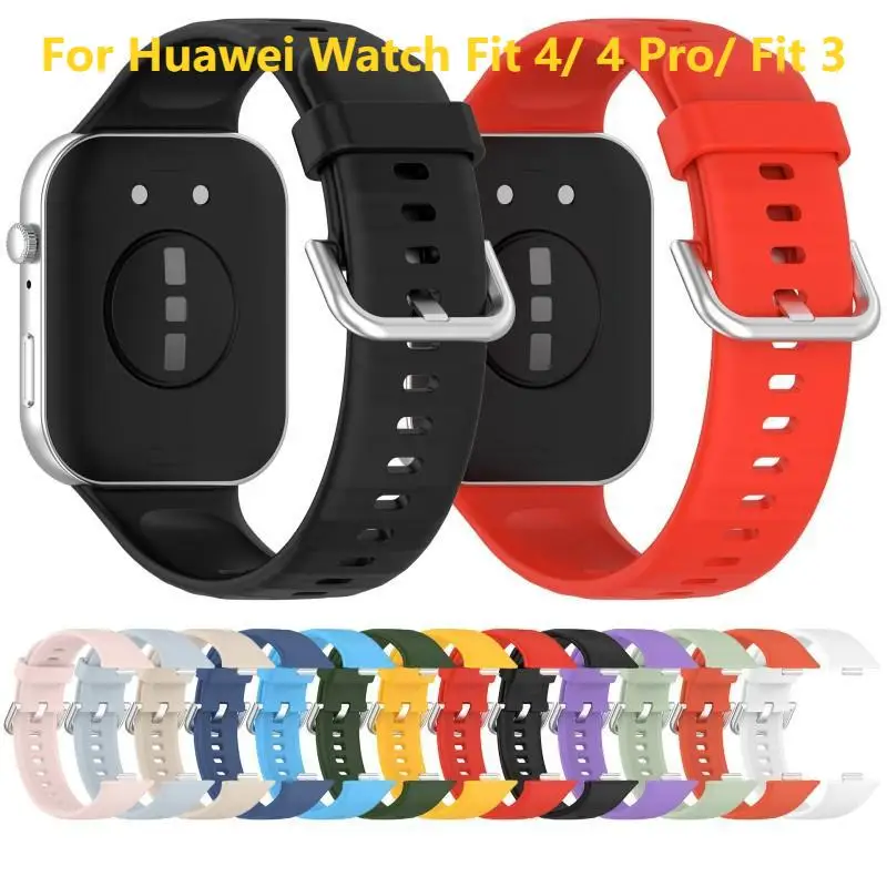 

Soft Silicon Strap for Huawei Watch Fit 4Pro Fit 4 Silicone Replacement Official Bracelet for Huawei watch fit3 Band Accessories