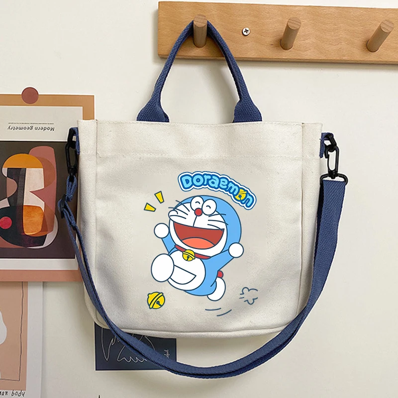 Doraemons Series Canvas Shoulder Bag Cartoon Women Handbag Cute Small Student Crossbody Messenger Bags Funny Birthday Gifts