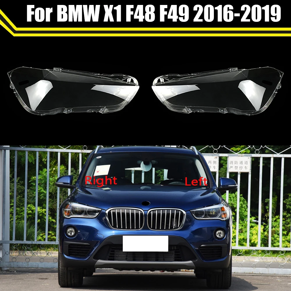 

Headlamp Case For BMW X1 F48 F49 2016 2017 2018 2019 ​Car Front Clear Headlight Cover Head Light Lens Caps Lamp Lampshade Shell