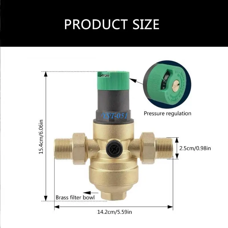 E15A Pressure Regulator G1/2 Pressure Reducing Water Pressure Regulator