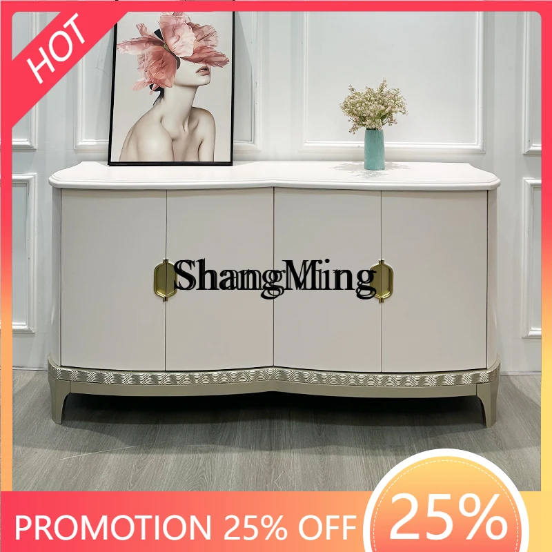 

FG good-looking light luxury solid wood dining side cabinet modern simple new wine cabinet wall storage cabinet