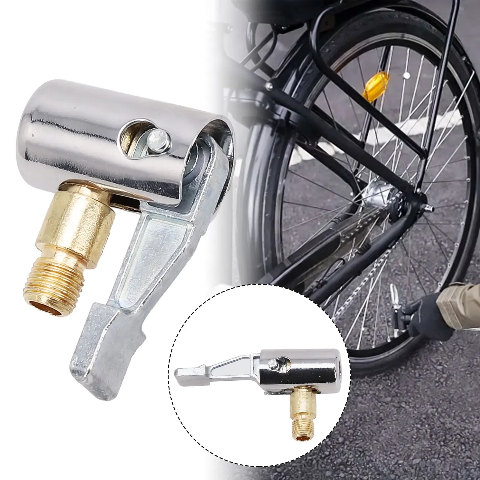 Bicycle Pump Nozzle Hose Adapter Car Quick Inflatable Chuck Adapter Inflatable Nozzle Adapter Bike Accessories     New