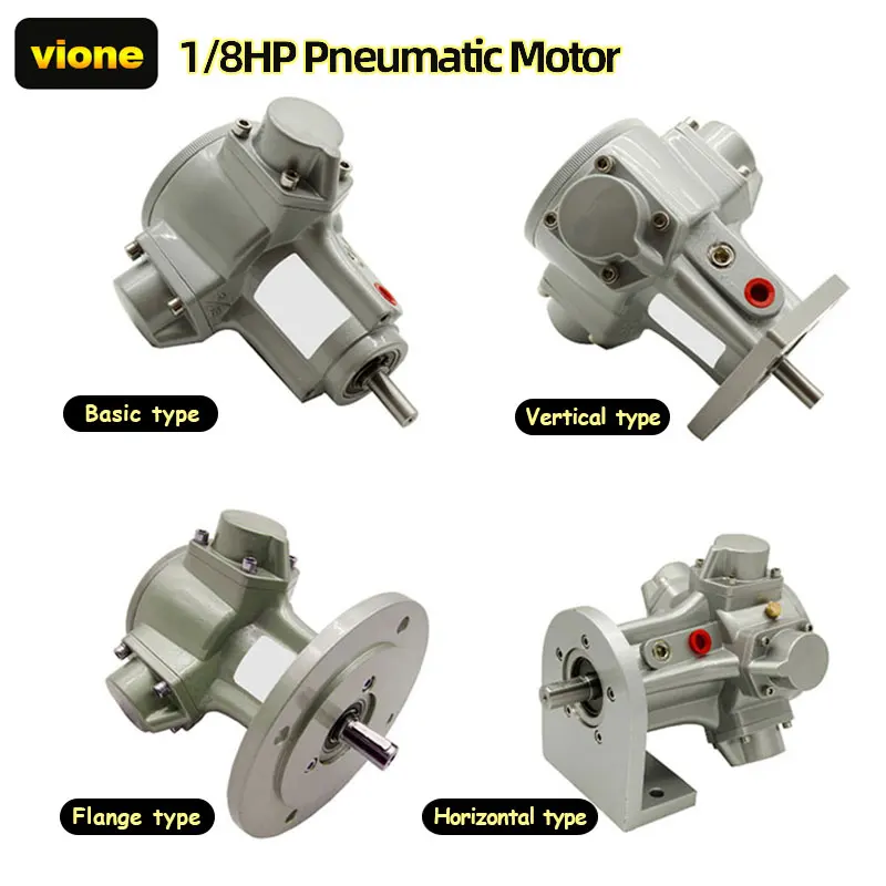 Air Motor Pneumatic Motor 1/8Hp Motor 1/6Hp Motor 3 Cylinder Piston Forward And Reverse Explosion-Proof Motor Air Powered