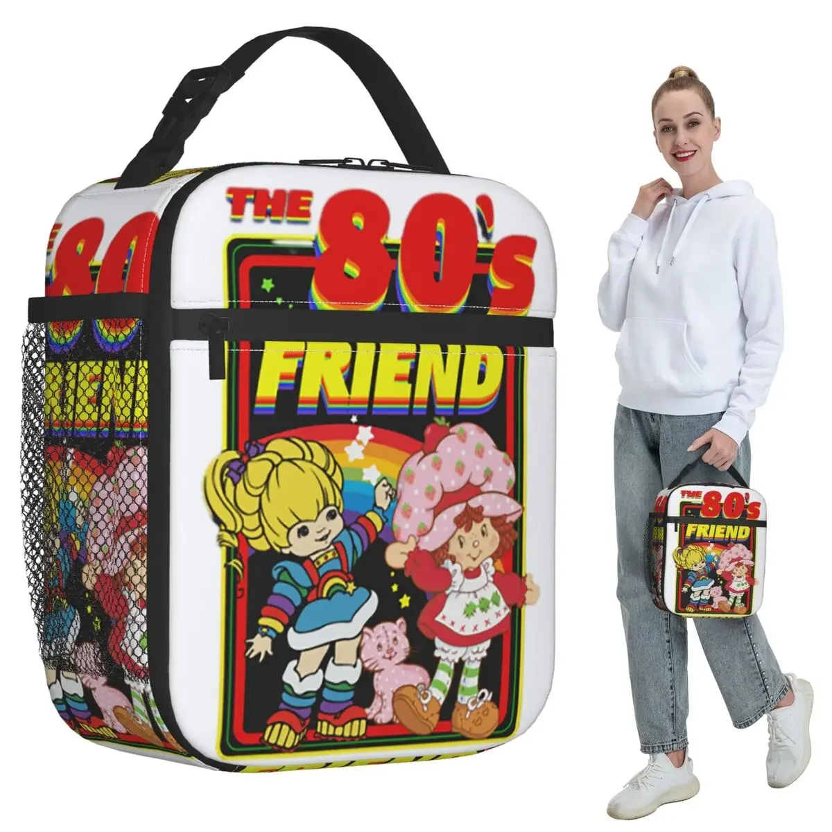 Rainbow Brite The 80s Friend For Christmas Insulated Lunch Bag for Kids School Cooler Thermal Food Box Tote Leakproof Lunch Boxe