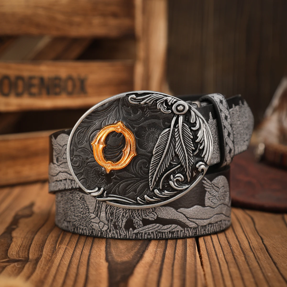 Ein lässiger, individueller und retroartiger Gürtel, ein Kleidungsaccessoire im Western-Stil, Metallschnalle, PU-Gürtel, geeignet für sowohl Männer als auch Frauen – Detail 6