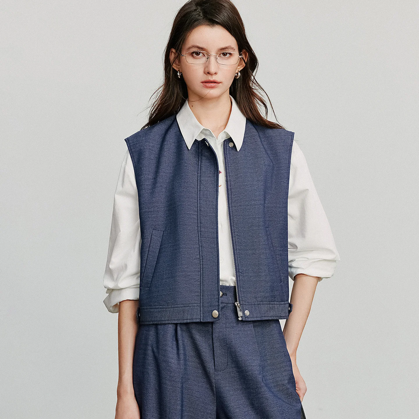 TOYOUTH Women Two Piece Set 2025 Autumn New Old Money Style Vest With Casual Wide Leg Pants Casual Suits
