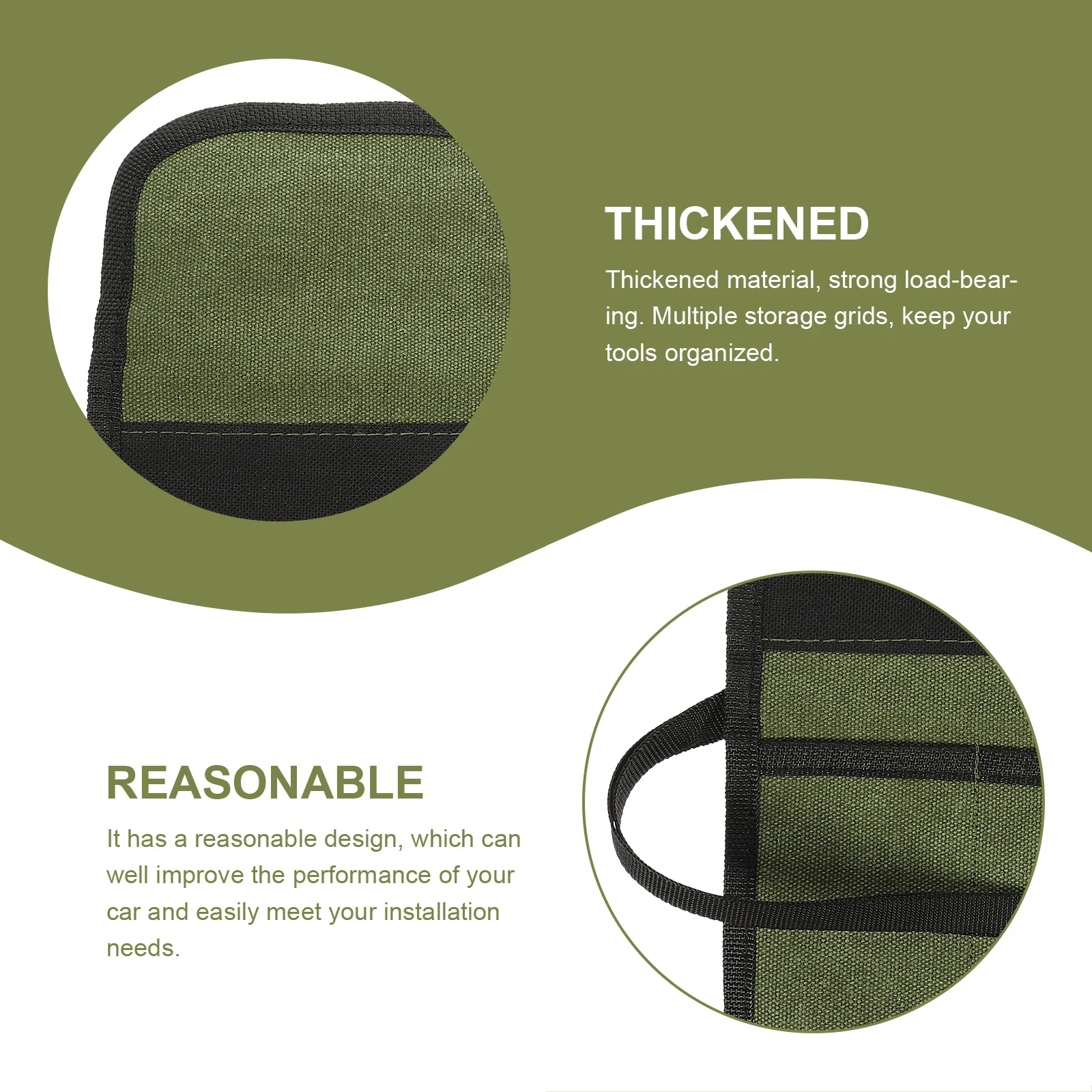 Bolsa enrollable para herramientas de carpintería, bolsa organizadora de lona resistente, bolsa enrollable de almacenamiento multiusos para herramientas, bolsas de herramientas de utilidad