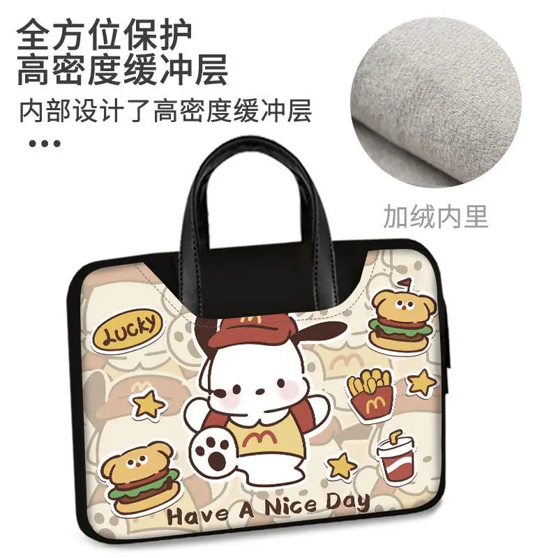 

Sanrio Pochacco сумка для ноутбука Cinnamoroll милый большой емкости органайзер для планшета мультяшная сумка чехол для ноутбука 15 дюймов 13 дюймов 14 дюймов 16 дюймов подарок