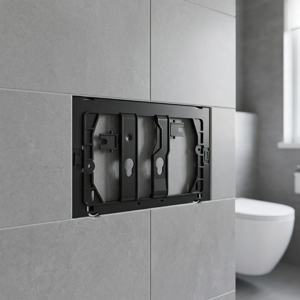 For Geberit UP100 UP182 toilet mounting frame compatible with actuator plates plastic black installation frame