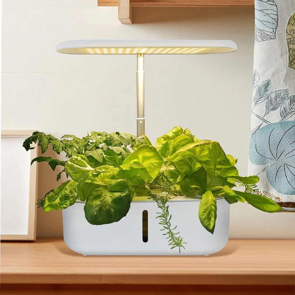 Hydroponics Growing System Height Adjustable with Smart LED Grow Light Large Capacity Germination Kit for Home Gardening