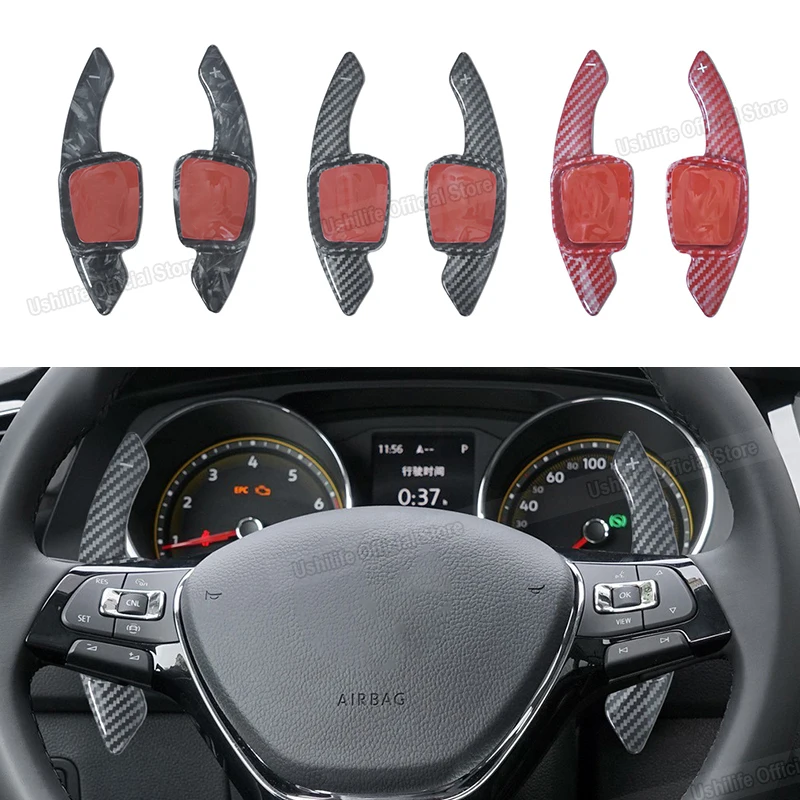 2Pcs Car Steering Wheel DSG Paddle Shifter Extension Fit For Volkswagen VW Golf 8 GTI MK8 CC Polo Touran Touareg Phldeon Sharan